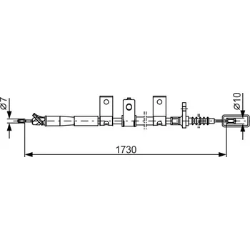 Lanko parkovací brzdy Brzdové Lanko - Pravé; Parkovací Brzda BOSCH (1987482344)