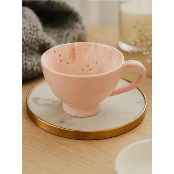 Sinsay - Hrnek s potiskem zimního lesa - pastelová růžová - 173GI-03X - 173GI-03X-ONE