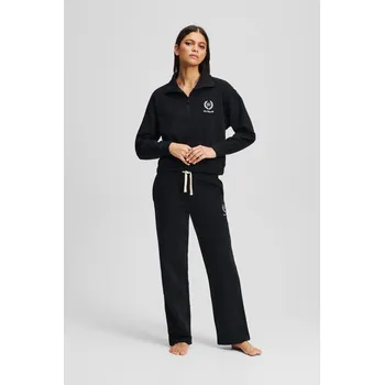 TEPLÁKY KARL LAGERFELD HOTEL KARL CREST STRAIGHT LEG BLACK