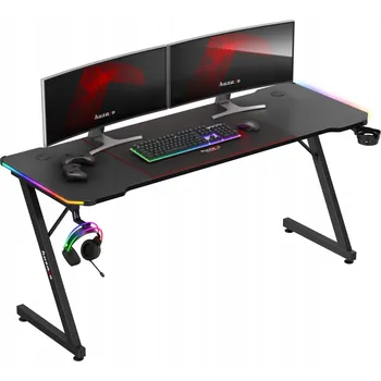 Huzaro herní počítačový stůl pro hráče s držáky, 160 cm HERO 4.8 RGB