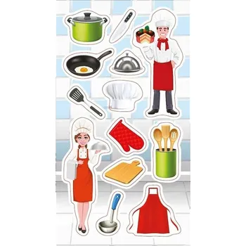 samolepka Klasické Samolepky šéfkuchaře samolepky dětské umělecké projekty Ranok-Creative 13 ks