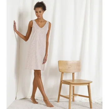 Dámská noční košile Noční košilka s leopardím potiskem hnědošedá 42/44