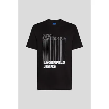 TRIČKO KARL LAGERFELD JEANS KLJ REG BARCODE TEE BLACK