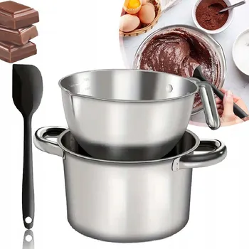 Sada na Dvojitý Hrnec se Špachtlí, Hrnec na Rozpouštění Čokolády, 2200 ml