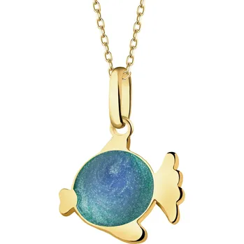 Přívěsek Zlatý přívěsek se smaltem - ryba - AP541-6610