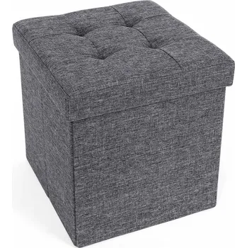 Taburet SONGMICS Odkládací stolička, 38x38x38cm, šedá Úložný otoman