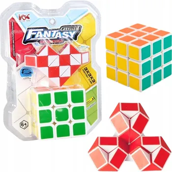 Hlavolam Stolní hra MAGICKÁ KOSTKA + HADÍ PUZZLE kostka