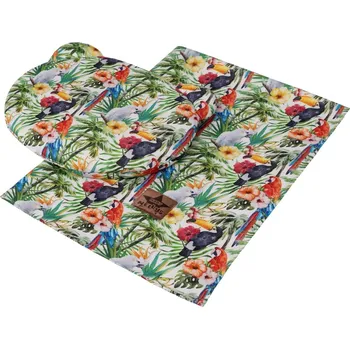 Dětská deka Baby Nellys 2-dílná Bambusová sada Teddy, polštářek a přikrývka 70x10 cm, Exotic - zelená