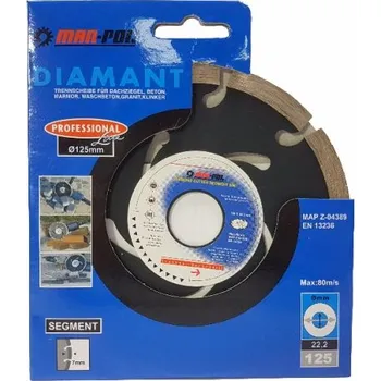 Řezný kotouč Kotouč diamantový segmentový 125mm MAR-POL (0.127 Kg HOBY Sklad3 M08732)