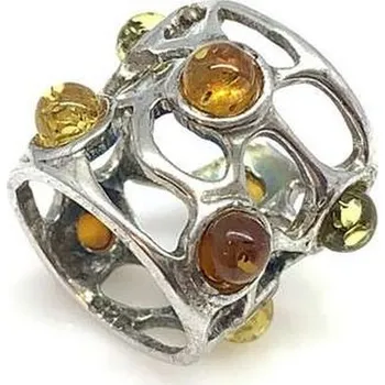 Řetízek Jan Kos jewellery Stříbrný přívěsek s jantarem MHT-5824/SA00