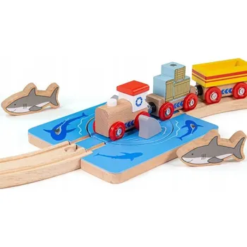 Dřevěná hračka Otočná deska s žraloky BJT176 Bigjigs