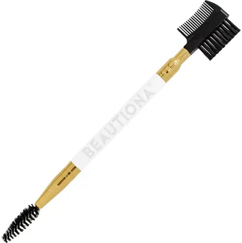 Oboustranný kosmetický kartáček se spirálou na úpravu řas a obočí