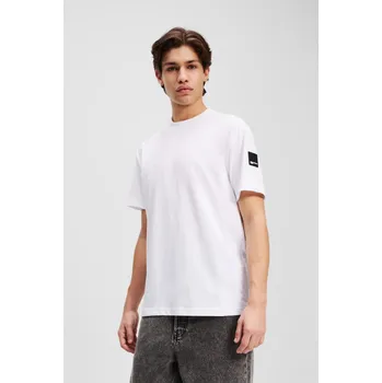 Pánské tričko TRIČKO KARL LAGERFELD JEANS KLJ REG RUBBER PATCH TEE WHITE