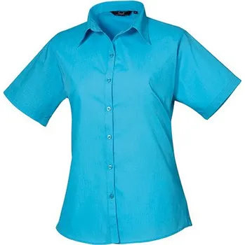 Dámská košile Premier Workwear Dámská košile s krátkým rukávem PR302 Turquoise -ca. Pantone 312 34 (XXS/6)