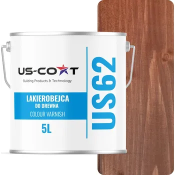 Lak na dřevo Vodou ředitelná lazura US-COAT 5 l TMAVÝ OŘECH