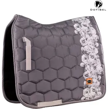 Dotibel podsedlová dečka drezurní NOVA: GRAFIT/ŠEDÉ RŮŽE