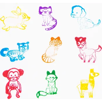 Dětské razítko Razítka Ozdobná 9 ks Kidea pro DĚTI - Super Kvalita Zpracování