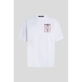 Dámské tričko TRIČKO KARL LAGERFELD KARL SERIES OVERSIZED T-SHIRT WHITE
