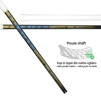 Florbalová hůl SALMING Shaft Q-series Carbon Pro 2.0 F27 Blue/Gold 100 cm - 100 (111) cm