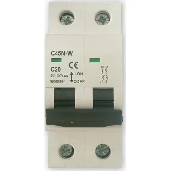 Jistič 2P 20A DC pro fotovoltaické systémy 500 V