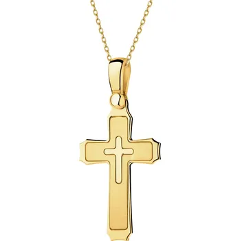 Přívěsek Zlatý přívěsek - kříž - AP541-6519