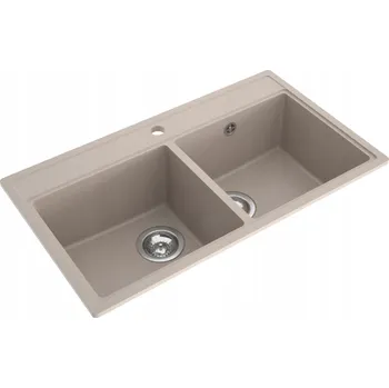 Granitový dřez Dvoukomorový dřez Milo Metro granit béžový