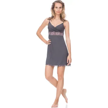 Dámská noční košile Košilka Follia Intimo Cheri - antracit velikost XS