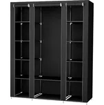 SONGMICS Přenosná šatní skříň, 150x45x175cm, černá Šatní skříň