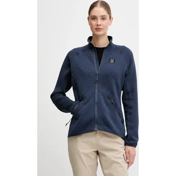 Dámská mikina Outdoorová mikina Haglöfs Risberg dámská, tmavomodrá barva, hladká, 607384 59X, vel. XL