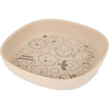 dětská jídelní sada Talířek Skip Hop béžový silikonový