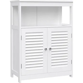 Koupelnový nábytek VASAGLE Dřevěná podlahová skříňka, 60x30x80cm, bílá Podlahová Skříňka