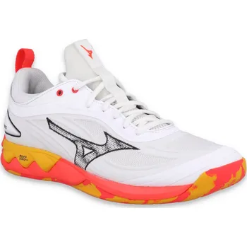 Pánská sálová obuv Mizuno Wave Luminous 3 V1GA242098 - white fiery/coral 2/citrus 44,5