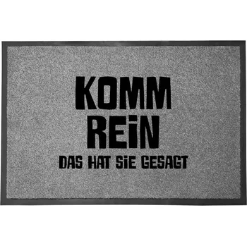 Rohožka Vstupní rohožka šedá dekorativní Dárek do domu | Wejdź 60x40 cm