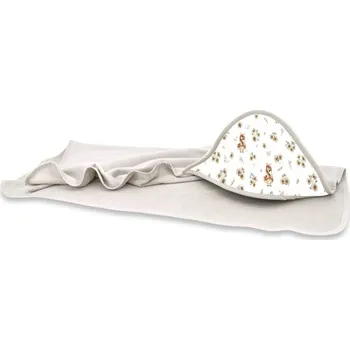 Dětská osuška 100x100cm, froté bavlna, Kačenky - bílá, béžová