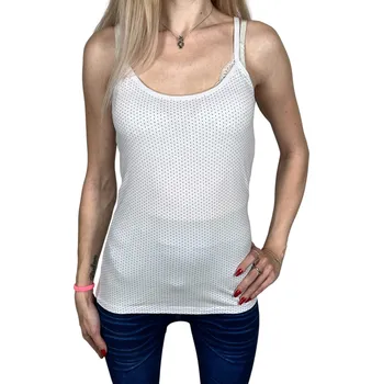 Dámské pyžamo CY Dámské tílko na spaní MARINA Barva: Bílá, Velikost: L