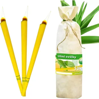 Ušní svíčky HOXI v plátěném sáčku - 10 ks - aloe vera