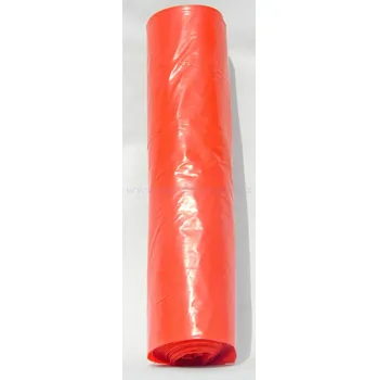 Pytle na odpadky Pytel LDPE 100x120cm, 50mi, 240l, červený, 10 ks v roli