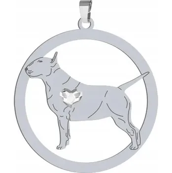 Přívěsek Bulteriér Standard Stříbrný Přívěsek GRAVÍROVÁNÍ VĚNOVÁNÍ DÁREK