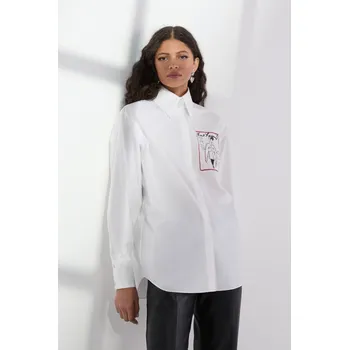 KOŠILE KARL LAGERFELD KARL SERIES POPLIN SHIRT WHITE