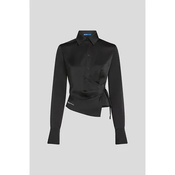 Dámská košile HALENKA KARL LAGERFELD JEANS KLJ SATIN BLOUSE BLACK