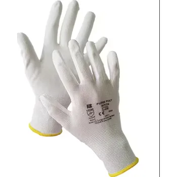 Pracovní rukavice BAN PU300 POLY WHITE Pracovní rukavice bílé, velikost XXL (10), pár