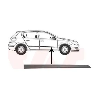 Lišta karosérie Ozdobná / ochranná lišta, dveře VAN WEZEL 3745404