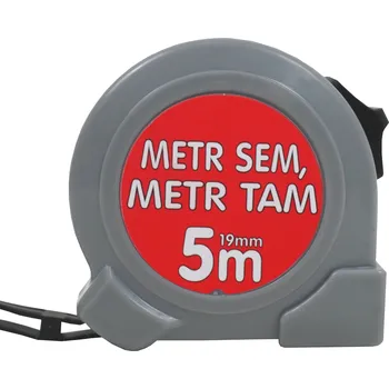 metr metr svinovací, „METR SEM, METR TAM...“, jednobrzdový, 19 mm x 5 m 0.16 Kg TOP Sklad4 500029 (0.16 Kg TOP Sklad4 500029)
