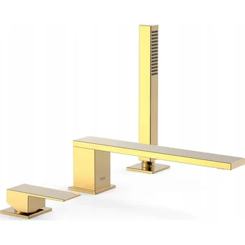 Vodovodní baterie Vanová baterie na okraj vany TRES Cuadro Exclusive zlatá