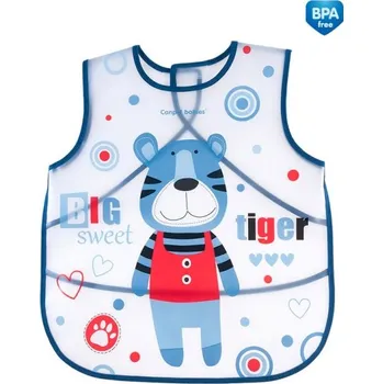 Bryndák Canpol babies Plastová zástěrka s kapsičkou Puppets - modrá