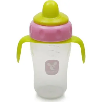 Kojenecká láhev Cangoroo Tréninkový hrneček s tvrdým pítkem - růžový, 270 ml
