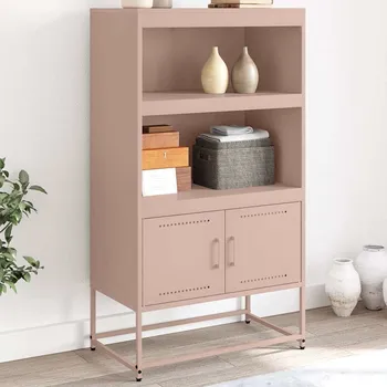 Příborník do zásuvky zahrada-XL Skříň highboard růžová 68,5 x 38,5 x 123,5 cm ocel 846501