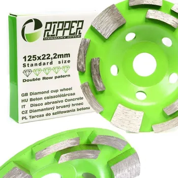 Příslušenství k brusce Kotouč brusný diamantový na beton 125 mm, 22,2 mm DOUBLE ROW RIPPER 0.420 Kg HOBY Sklad3 M90906 (0.420 Kg HOBY Sklad3 M90906)
