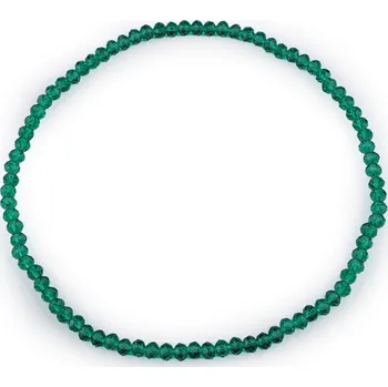 Náhrdelník Náhrdelník pružný z broušených skleněných korálků Varianta: 6 zelená smaragdová, Balení: 1 ks
