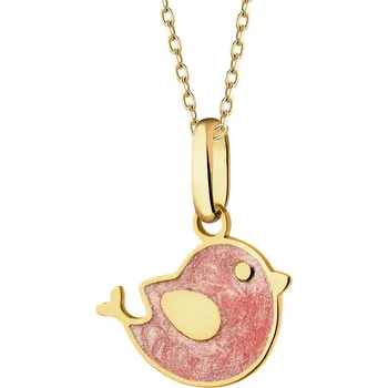 Přívěsek Zlatý přívěsek se smaltem - pták - AP541-6609